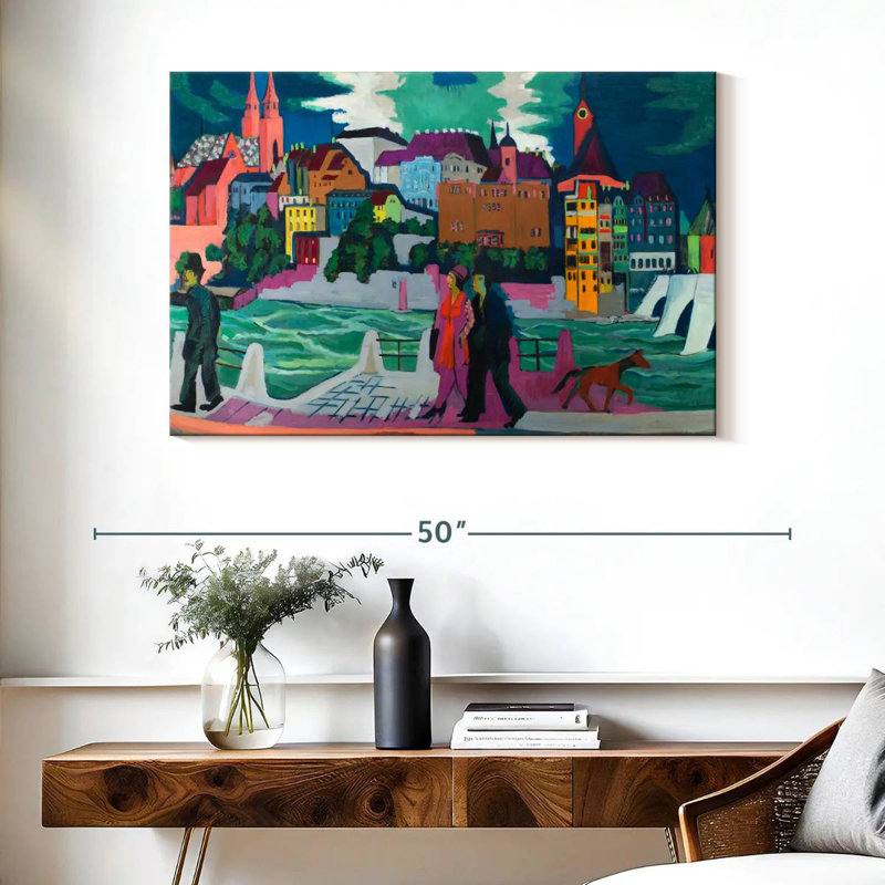 Sireci View Of Basel And the Rhine, 26" H x 39" W