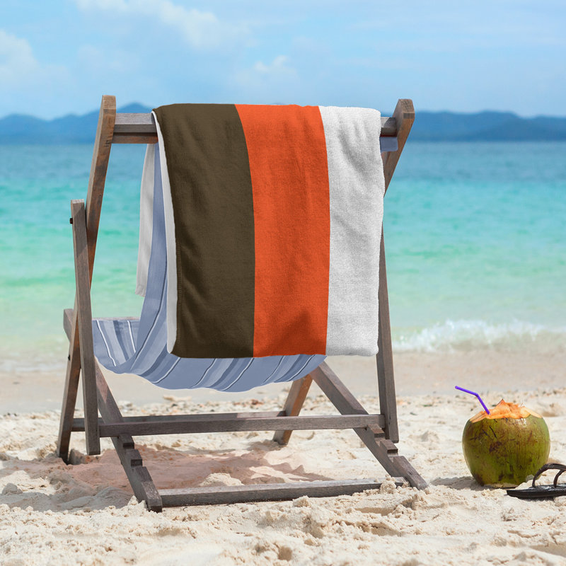 Cleveland Beach Towel, Brown/Light Orange/Light Gray
