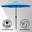 Parasol de marché inclinable 108 pi Jaenis-998523872