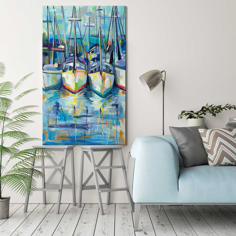 Morning Dock - Peinture, Toile tendue, H 48 po x l 28 po x P 1,5 po