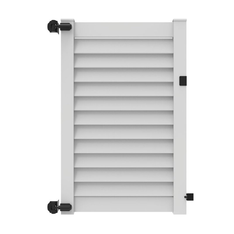 Barrière d'intimité à persiennes, H 71,5 po x l 46 po, Blanc
