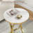 Erin-Louise Round Side Table White Gold End Table-1570375107