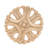 3-1/2 in x 3/8 in Unfinished Small Hand Carved Solid Hard Maple Decorative Rosette Wood Applique