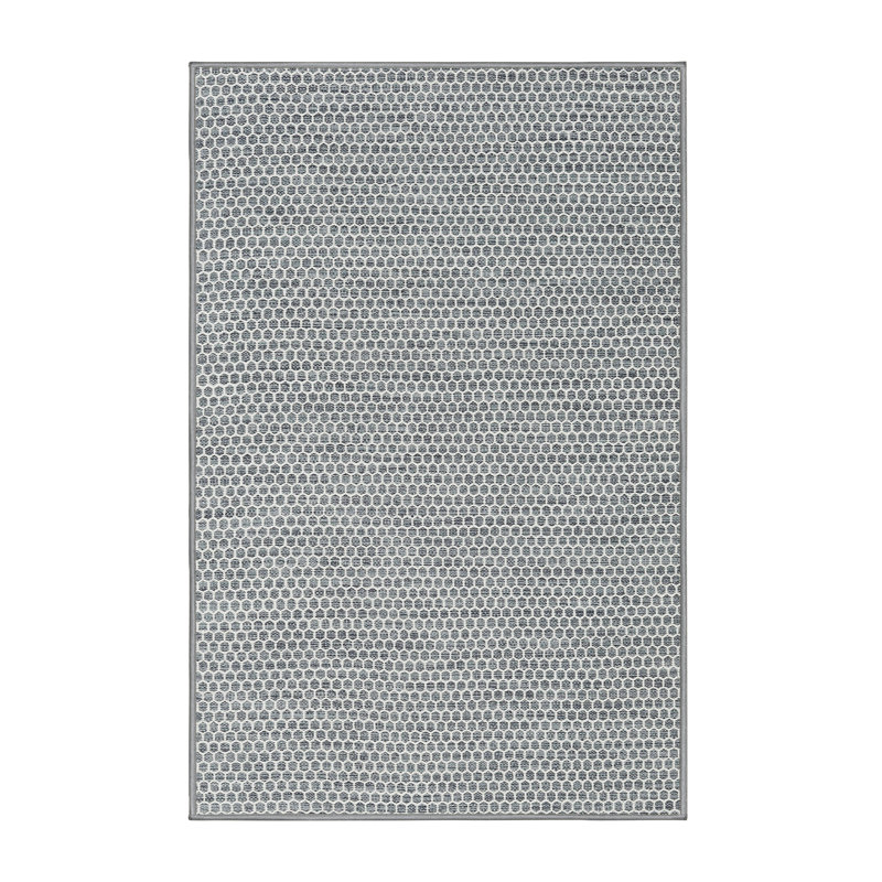 Tapis gris / argenté contemporain Tewksbury, Rectangle 5 pi x 7 pi