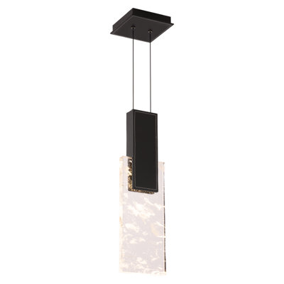 Tryst 1 - Light Single Rectangle LED Pendant