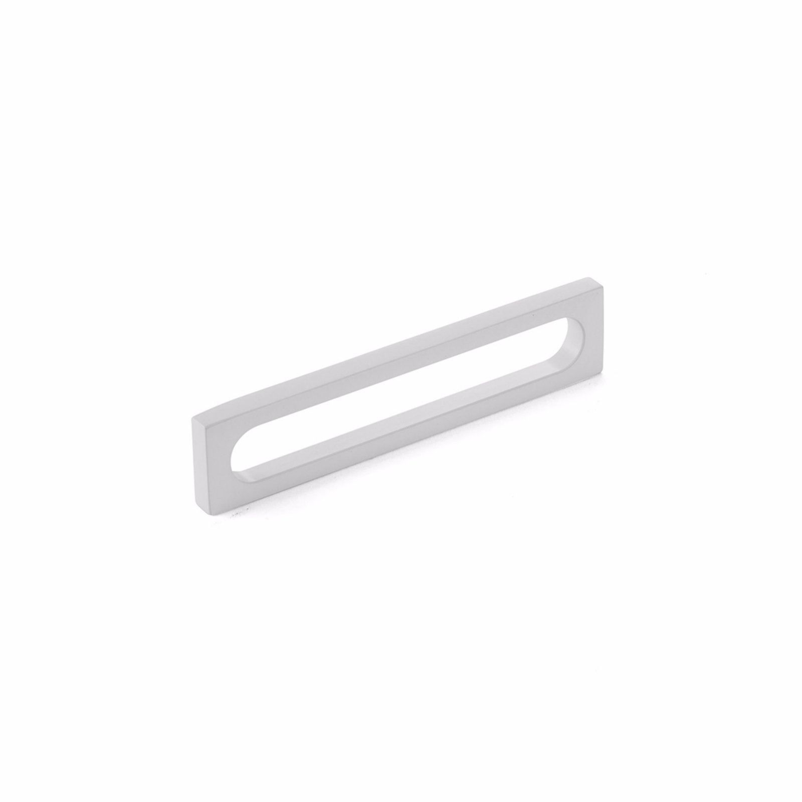 Café Brass Novelty Pull, 5", Matte White