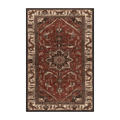 Machine Washable Persian Brown Area Rug