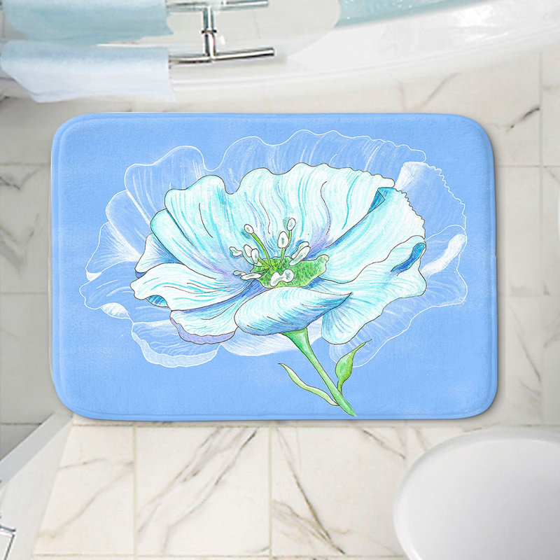 Tapis pour salle de bain en mousse à mémoire de holcombe catherine, H 1 po x l 34 po x L 21 po