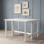 Table de salle à manger extensible à abattants en bois de style campagnard avec plateau en placage d'acacia pour petits espaces-405407947