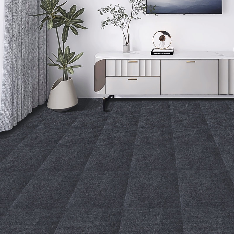 20pcs Polyester Self Adhesive Carpet Tiles, Grey