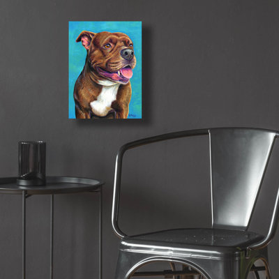 «Staffordshire Bull Terrier» par Rebecca Wang Art