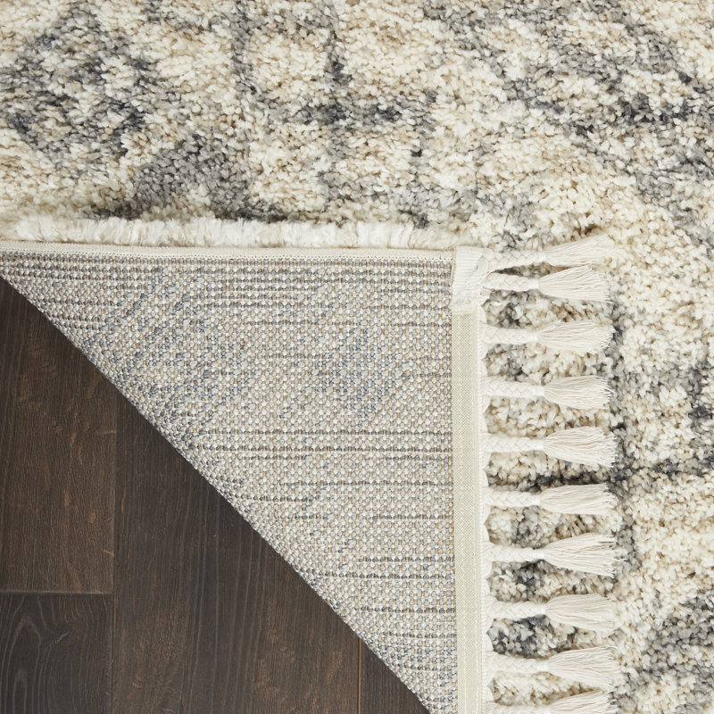 Tapis gris / beige Ileyah Southwestern, Rectangle 7 pi 10 po x 10 pi 6 po