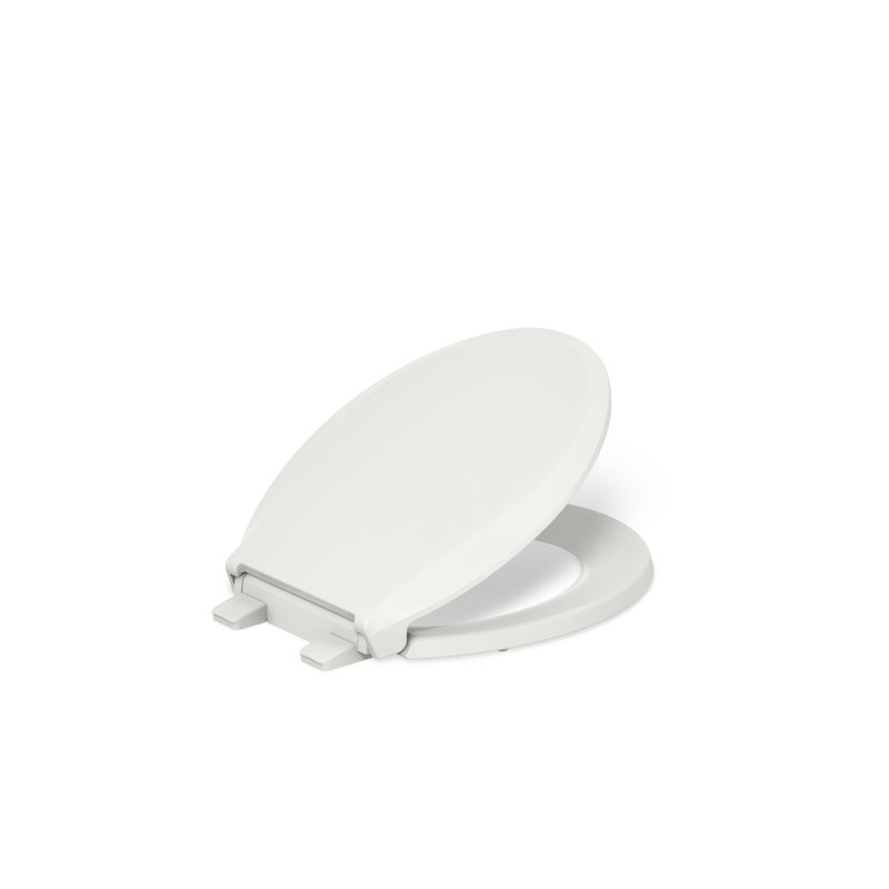 Cachet Round-Front Toilet Seat with Quiet-Close Lid and Seat and Grip-Tight Bumpers, Navy, Non Ready Latch