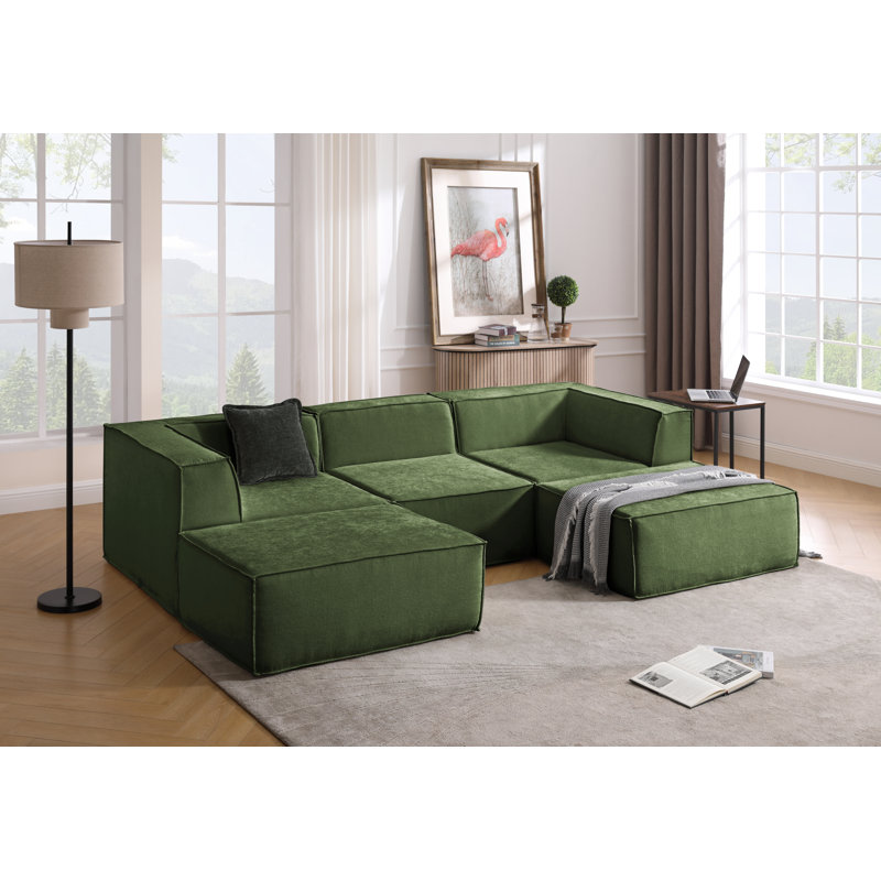 Canapé modulaire Comfy Cloud, Vert