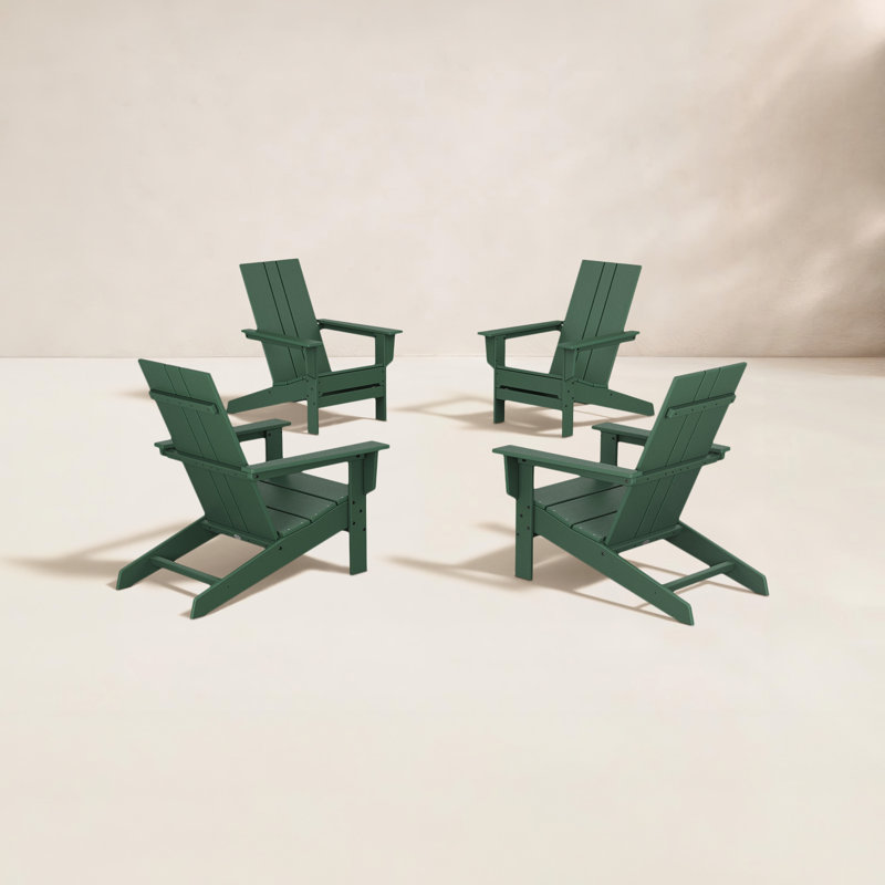 Chaises Adirondack en polyéthylène haute densité l 152 po Nula, Vert