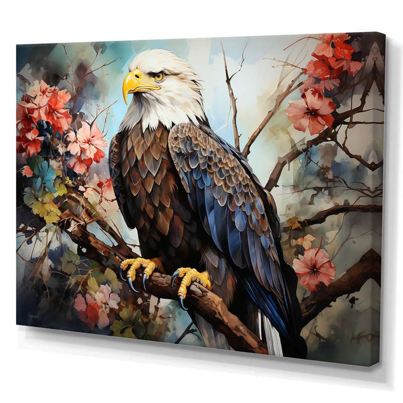 «Mosaic Bold Eagle Majesty», reproduction sur toile, Toile tendue, H 24 po x l 32 po