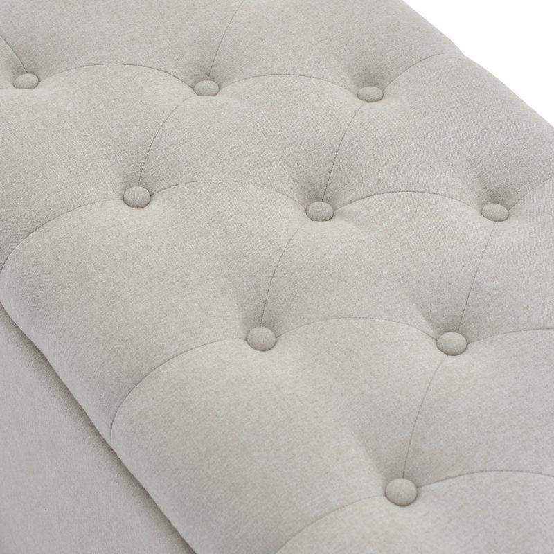 Puchta Linen Upholstered Storage Bench