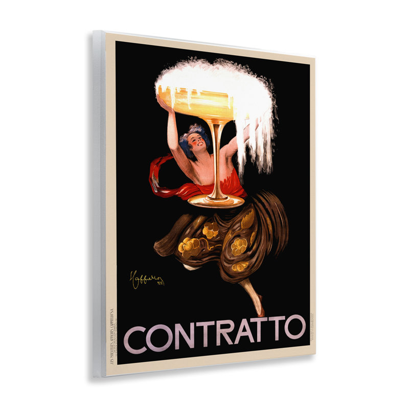 Art rétro sur plaque, Contratto & Woman, par Leonetto Cappiello