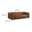 Auren Upholstered Vegan Leather Sofa In Coffee-107144051