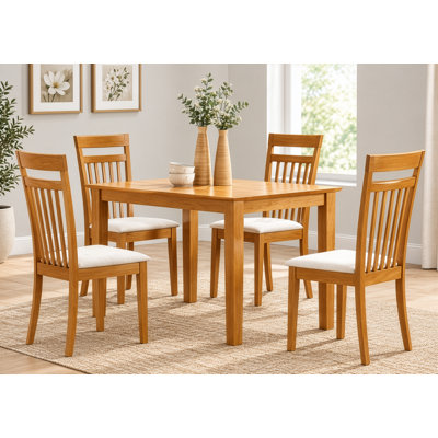Elisa 4 -Person Solid Wood Dining Set