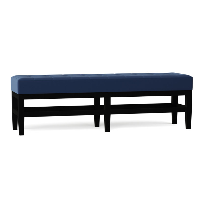 Galindo-White Upholstered Bench, Mahogany, Klein Marine