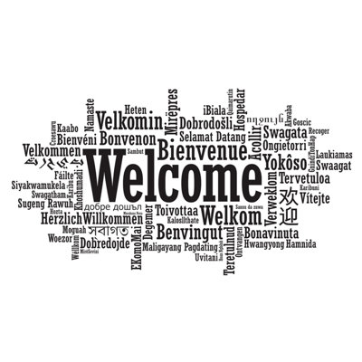 “Welcome” Wrapped Canvas Textual Art Print, 24"x36"