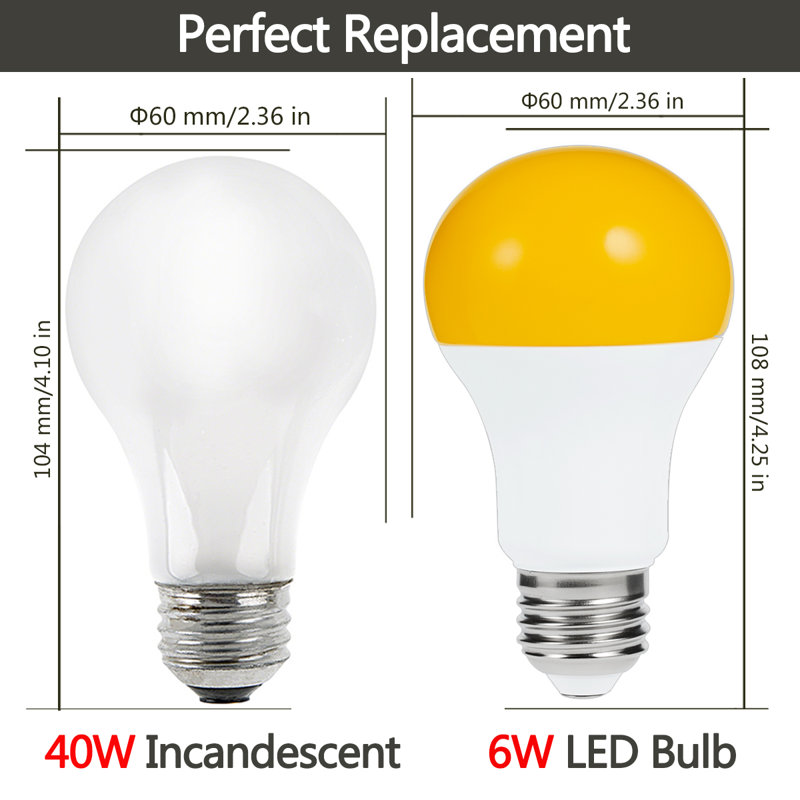 Ampoule à DEL A19 9 W à intensité variable de 9 watts, blanc chaud E26 / culot moyen (standard)
