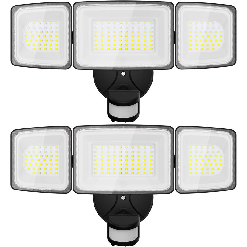 100W Led Security Lights With Motion Sensor, 9000Lm Super Bright Outdoor Floodlight, Ip65 Waterproof Hardwired Exterior Light For Garage Yard Driveway