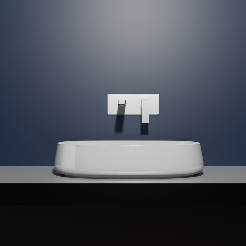Mood 24.4'' L Bathroom Sink, Glossy White