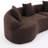 Boneless Curved Living Room Chenille Compression Sofa-111988778