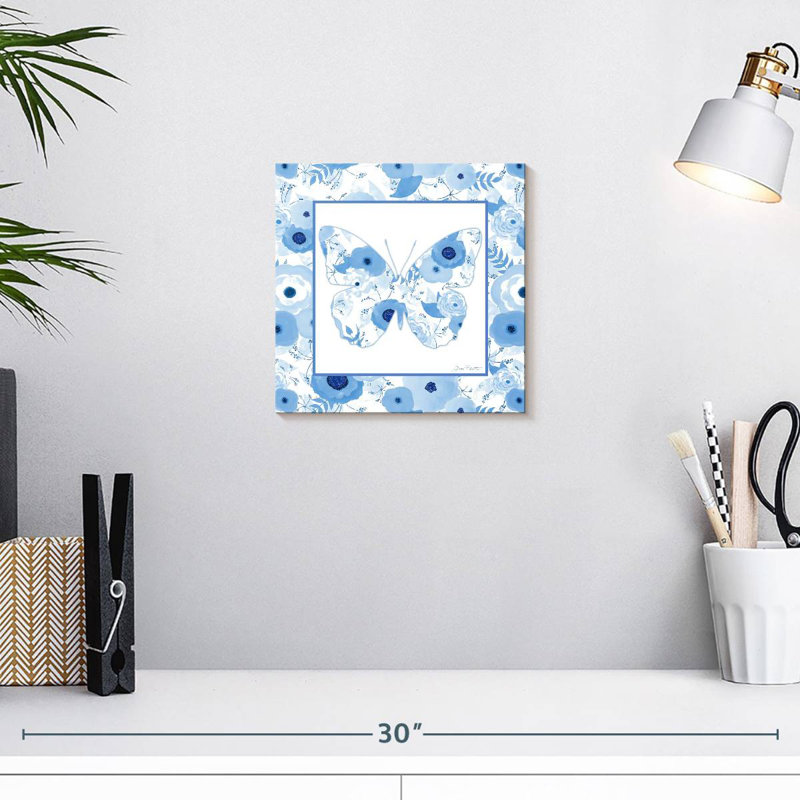 Aadam Beautiful Blue Butterflies II, 10" H x 10" W
