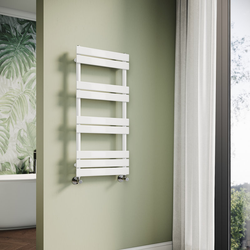 Bertino 9 Wall Towel Rack, White