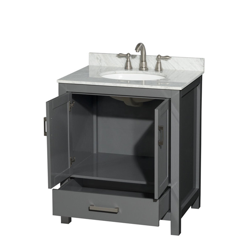 Sheffield 30" Single Bathroom Vanity Set, Dark Gray