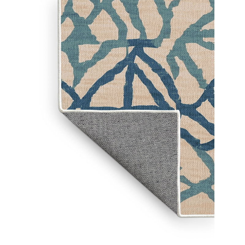 Tapis beige lavable à la machine, Rectangle 4 pi x 6 pi