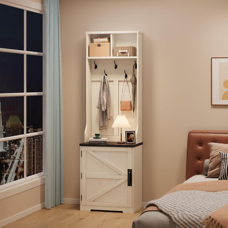 Entryway Hall Tree with Shoe Storage