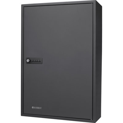 Armoire à clés verrouillable à combinaison - 200 clés, acier gris, réglable, fixation murale, étiquettes colorées pour une manipulation en douceur 200 réglables avec serrure en acier, rangement efficace