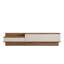 Modern TV Stand with Multiple Shelves, Atlantic Pine & White, 63.0 x 13.8 x 13.8 inches | 100% Melamine Coated Particle Board, Thickness: 0.7 inches | Stylish Design for Additional Storage in Living Room or Entertainment Area