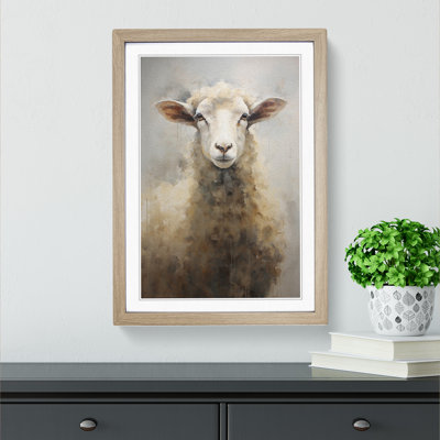Sheep Contemporary No.2 - Framed Print