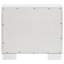 Table de chevet rectangulaire blanche à 2 tiroirs avec poignées barre