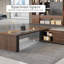 Bureau de direction ergonomique luxueux en L avec rangement intégré et gestion de l'alimentation-829374450-829011123