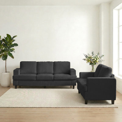 Ensemble de canapé en chenille 2 pièces avec canapé 3 places et causeuse