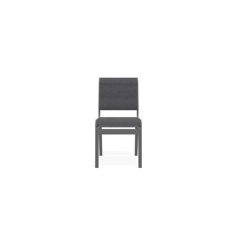 Chaise sans accoudoirs Aruba II, Étain Augustine, Graphite