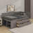 Twin Size Daybed With Drawers And Shelves-70212975