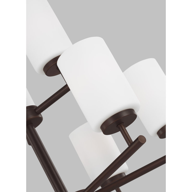 Oslo Nine Light Chandelier from Generation Lighting , Chrome, No