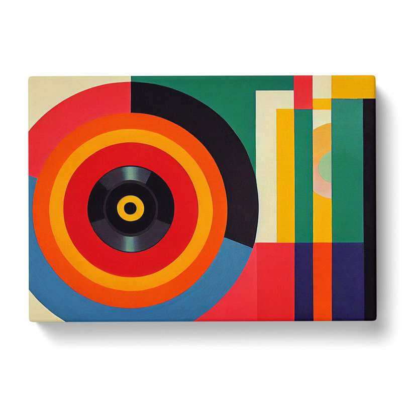 Abstract Vinyl Record Vol.1 - Wrapped Canvas, 35cm H x 50cm W x 3cm D