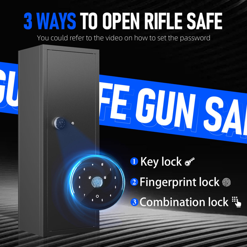 Kaer 10-12 Gun Safe,rifle Safe,gun Safes & Cabinets,gun Safes For Home Rifle And Pistols,gun Cabinet For Rifles And Shotguns With Pistol Pockets/adjustable Partition Large Gun Safe (unassembled)
