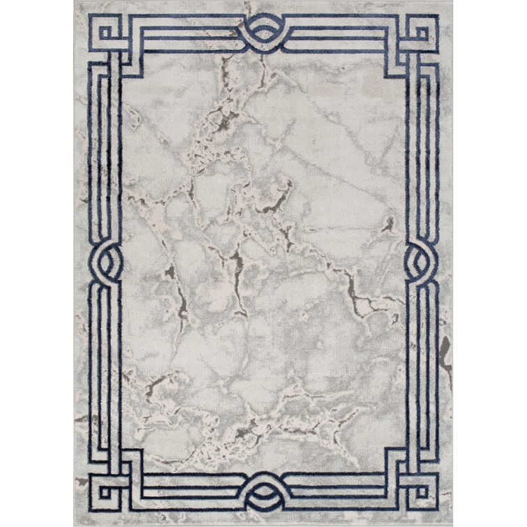 Monaco Series Abrstract Black/Gray/Ivory/Beige Area Rug