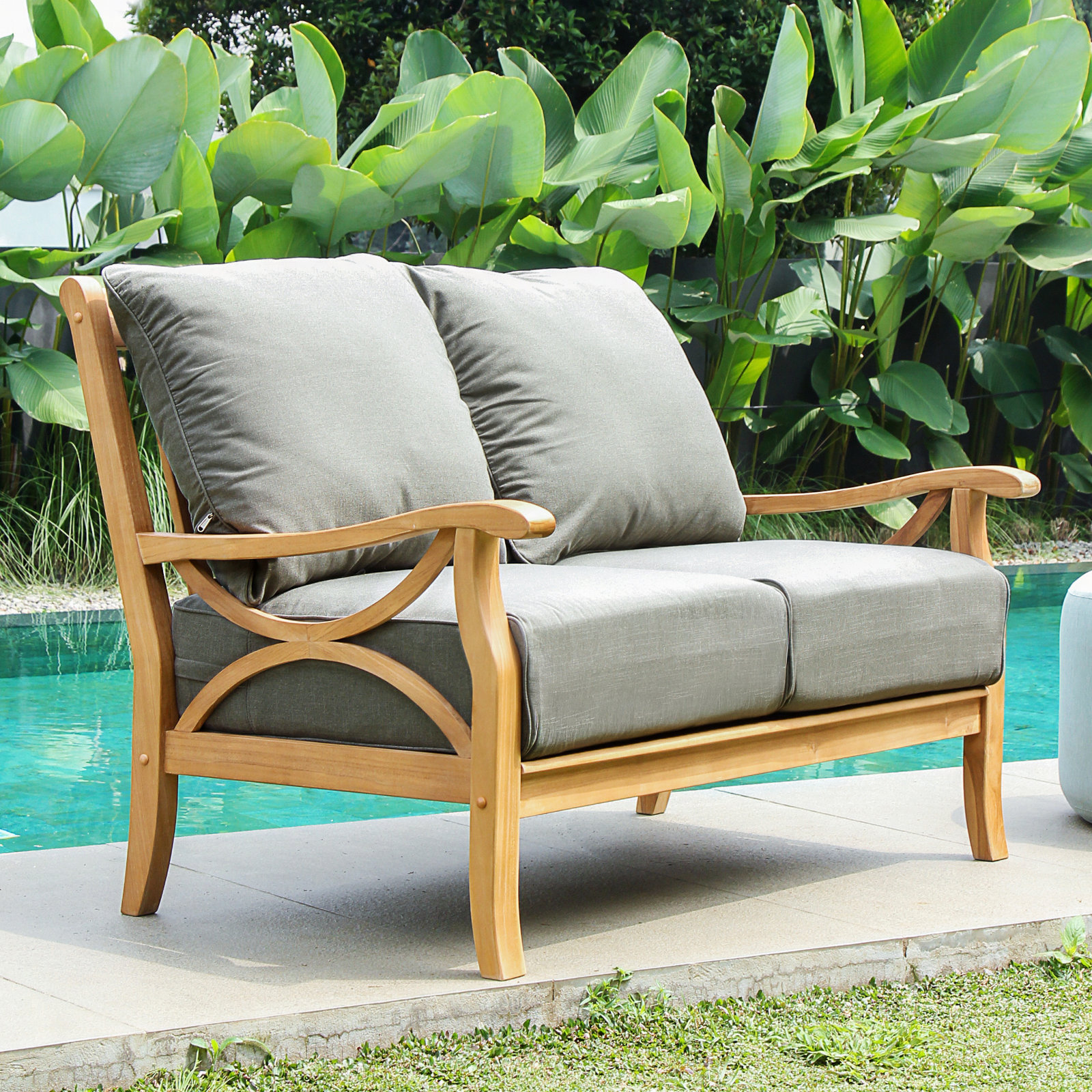 Malena 52" Teak Patio Loveseat