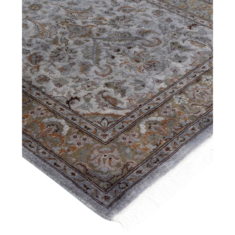 Tapis de couloir gris unique en laine 2 pi 7 po x 10 pi Huckaby