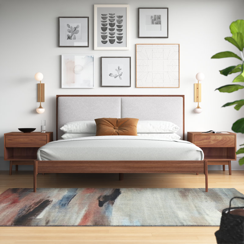 Ensemble de chambre avec lit plateforme 3 pièces Flemington, Très grand